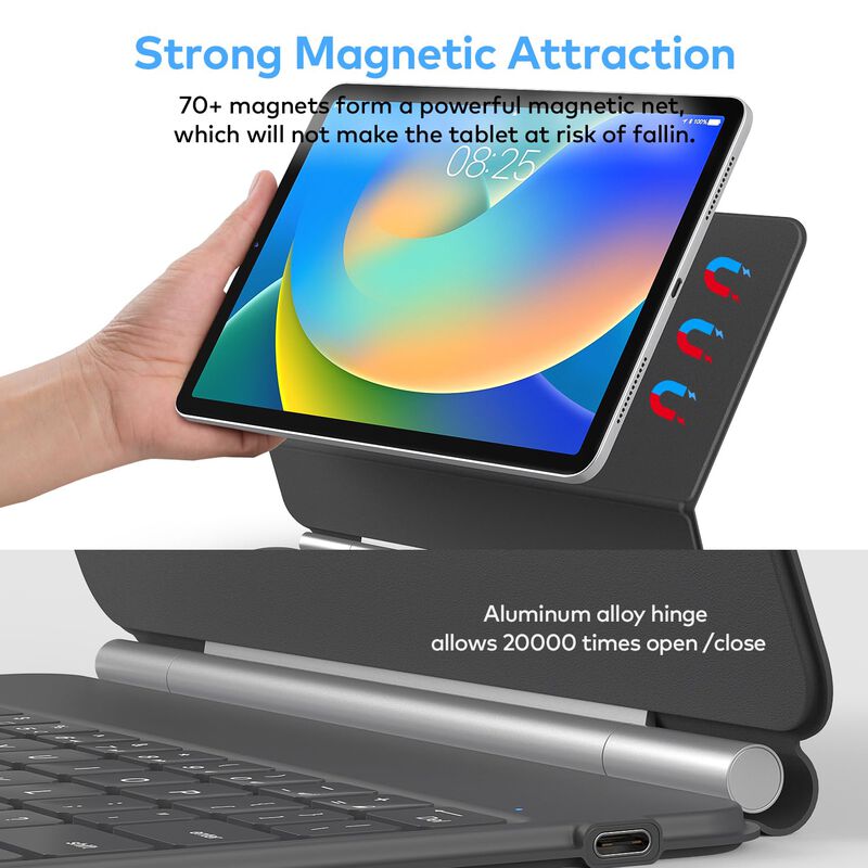 Funda Con Teclado Runelk Magic-style Para Ipad ... image number null