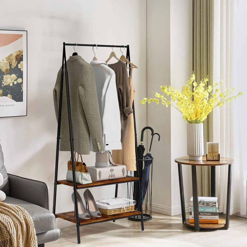 Rack Organizador Ropa Closet Percheros De Mader... image number null