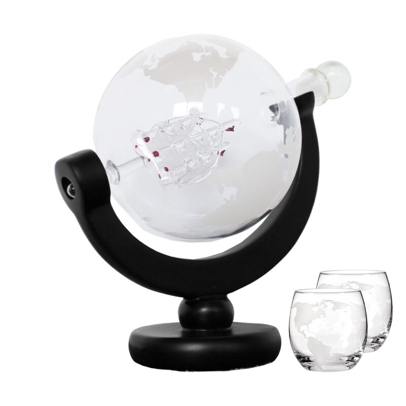 Juego de Decantador para Whisky y 2 Vasos de Vi... image number null