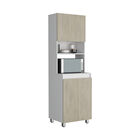 M&oacute;dulo Microondas Vimo Caf&eacute; Claro Y Blanco Virtual Muebles