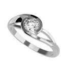 Anillo de Compromiso de 14K con Diamante de Laboratorio 0.20 CT F VS1 Talla 8.5 ORO BLANCO 14K&ndash; / FJ798-20-14W-LG-85