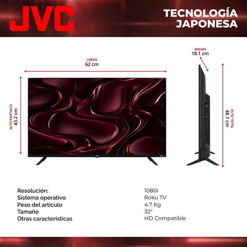 Jvc  Pack 2 Smart Tv 32 Pulgadas Hd Led Framele... image number null