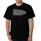 Camiseta Word Art Para Hombre - Bandera del Juramento de Estados Unidos - Negro