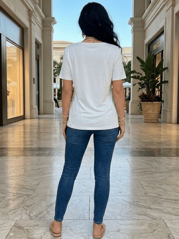 Blusa Casual Estampada Malabis Bl-1042 Blanco image number null