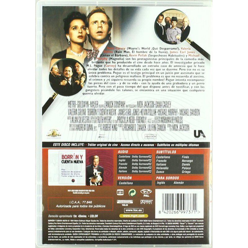 Borr&oacute;n Y Cuenta Nueva (clean Slate) [dvd] (1994... image number null