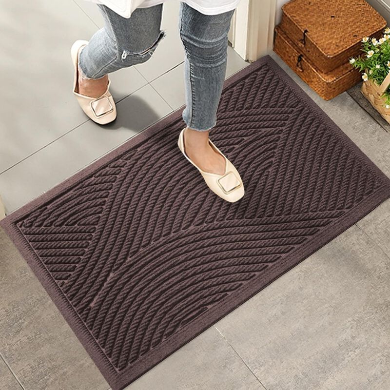 Alfombra Hiyard 74x43 Cm Caf&eacute; Antideslizante Y ... image number null