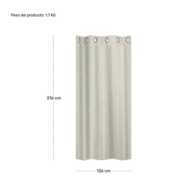 Cortinas Blackout Largas Tejida Hogar 275x216cm... image number null