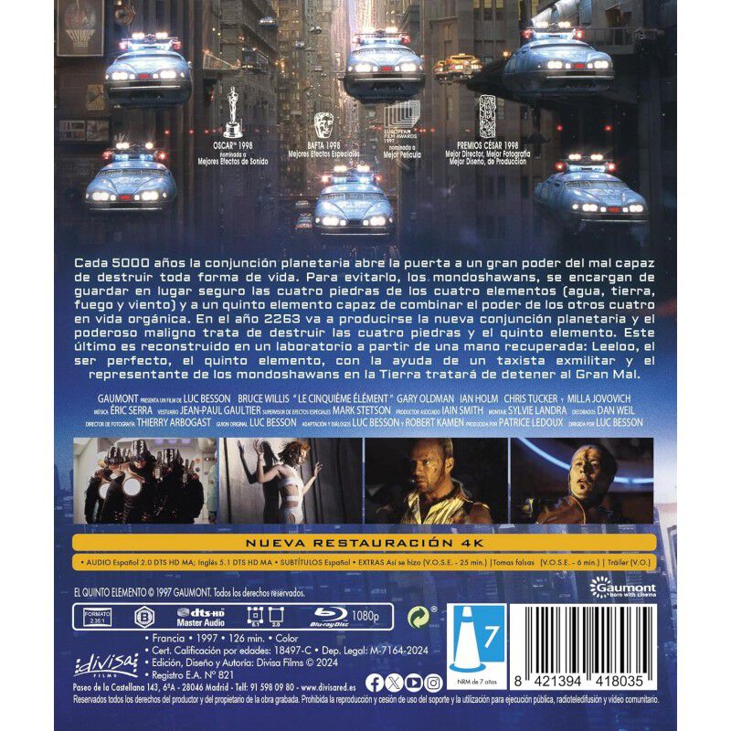 El Quinto Elemento [Blu-ray] (1997) Le Cinqui&egrave;m... image number null