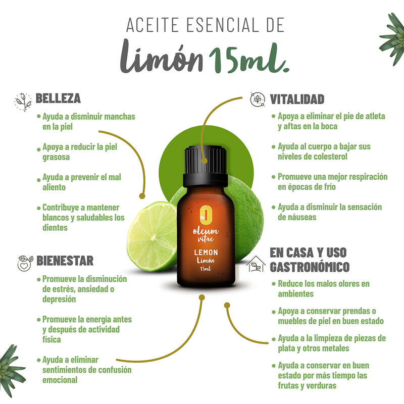 Aceite Esencial Puro Limon 15 ml 100% Puro y Or... image number null