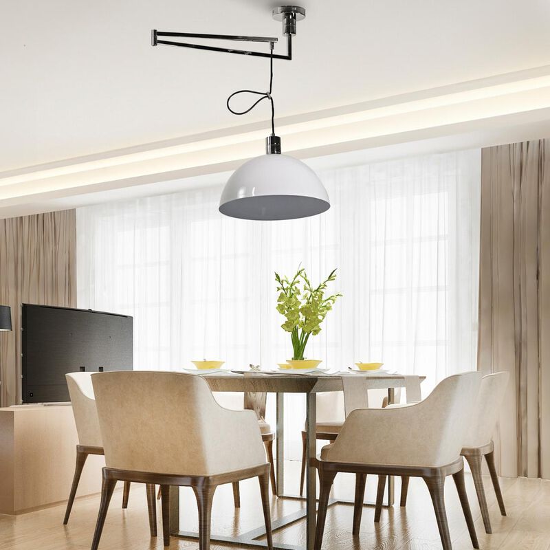 Lampara Candil Movible de 1 Luz Ajustable Blanc... image number null