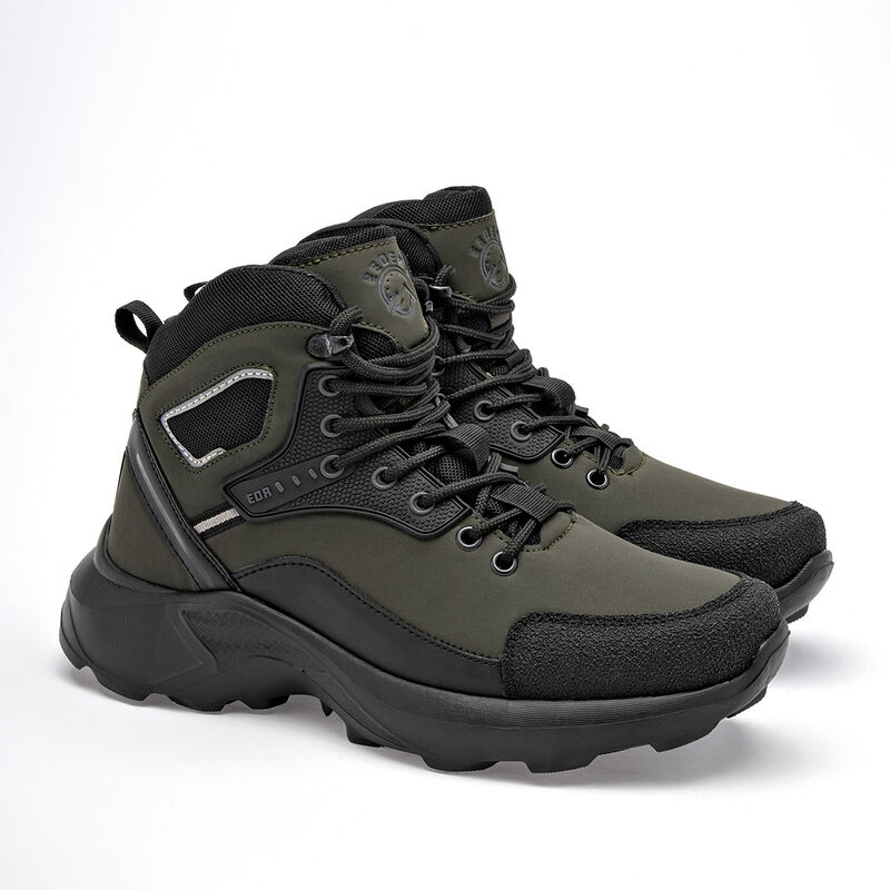 Eeder'S bota industrial para hombre olivo negro... image number null