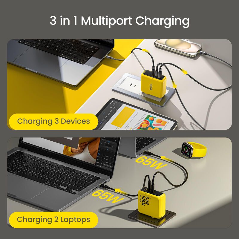 Cargador Aohi Youth, 140 W, Gan+, Usb C Pd3.1 P... image number null
