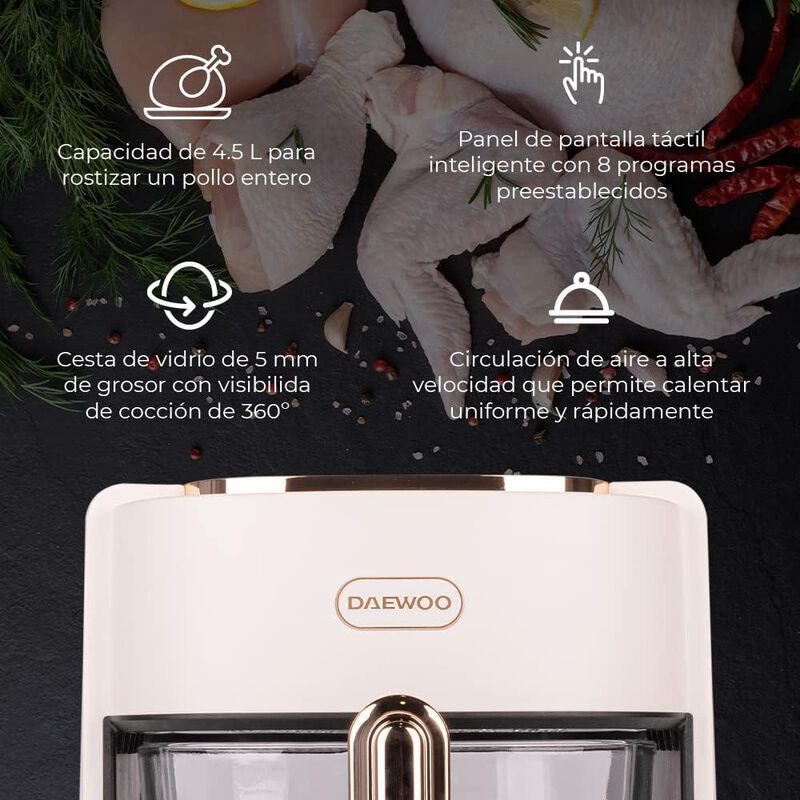 FREIDORA DE AIRE DAEWOO DAF-1886 MATERIAL VIDRI... image number null