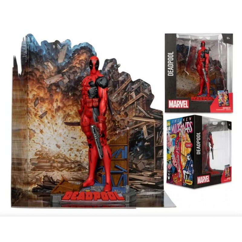 Figura Deadpool Marvel Estatua Diorama 18 cms image number null