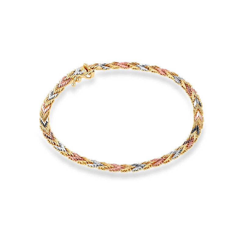 Pulsera De Oro Florentino 14K (18Cm - 4Mm Aprox... image number null