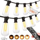 Luces De Cuerda Para Exterior Mgvih 30m Impermeables Con Control Remoto Y Regulables