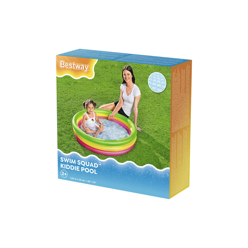 Alberca Inflable Infantil De Arco&iacute;ris 3 Aros Ch... image number null