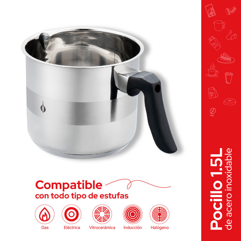 Cookit Pocillo De Acero Inoxidable 1.5L Cmp015 image number null