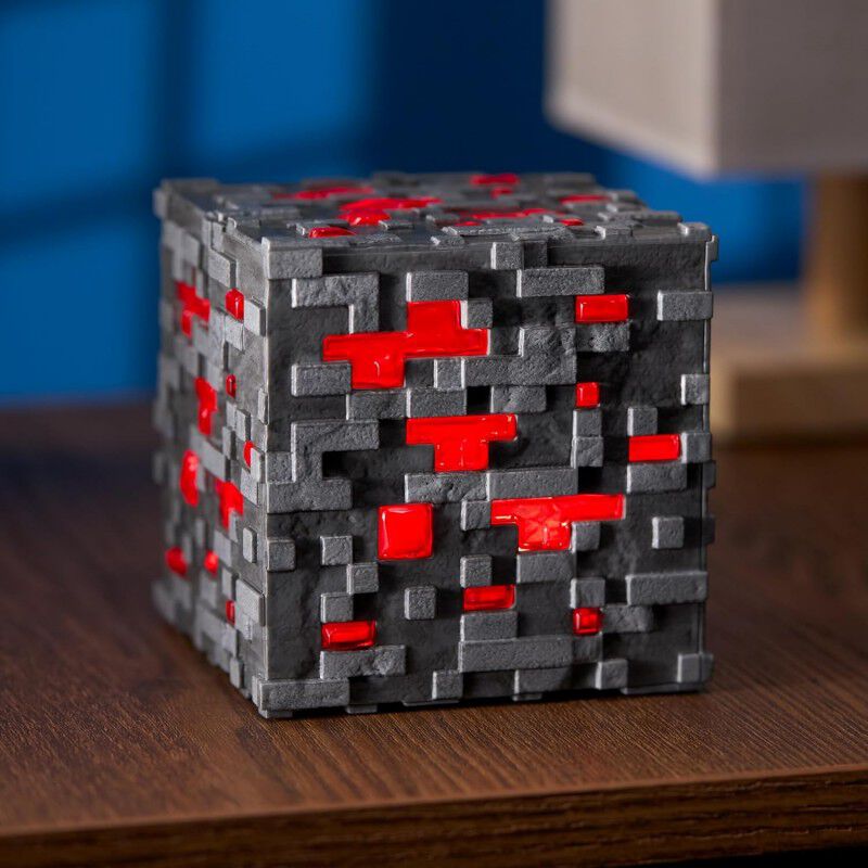 R&eacute;plica del mineral de Redstone con luz - Minec... image number null