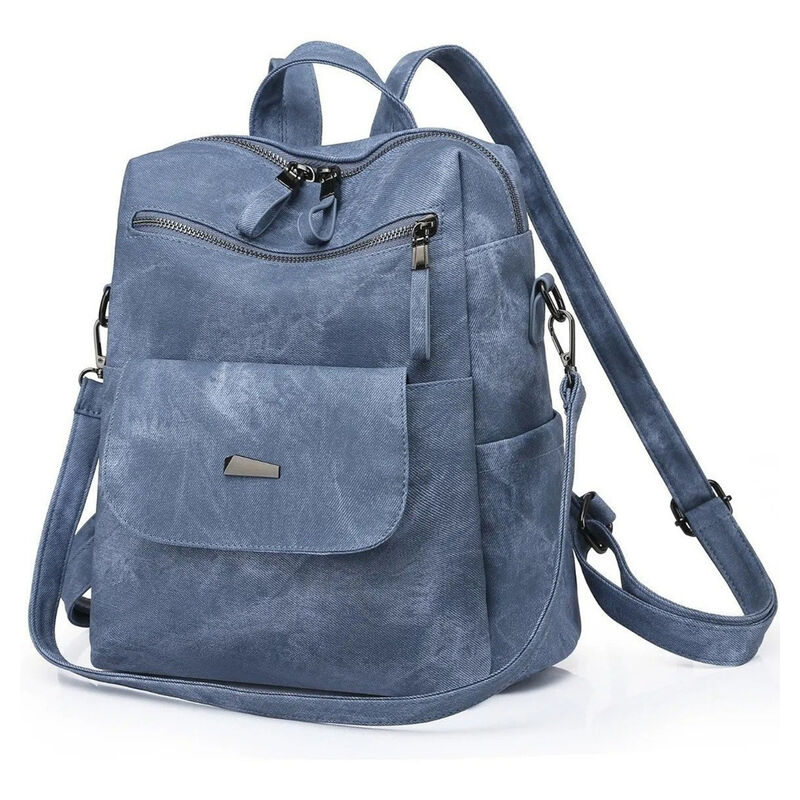 Mochila Antirrobo Casual Azul Mujer image number null