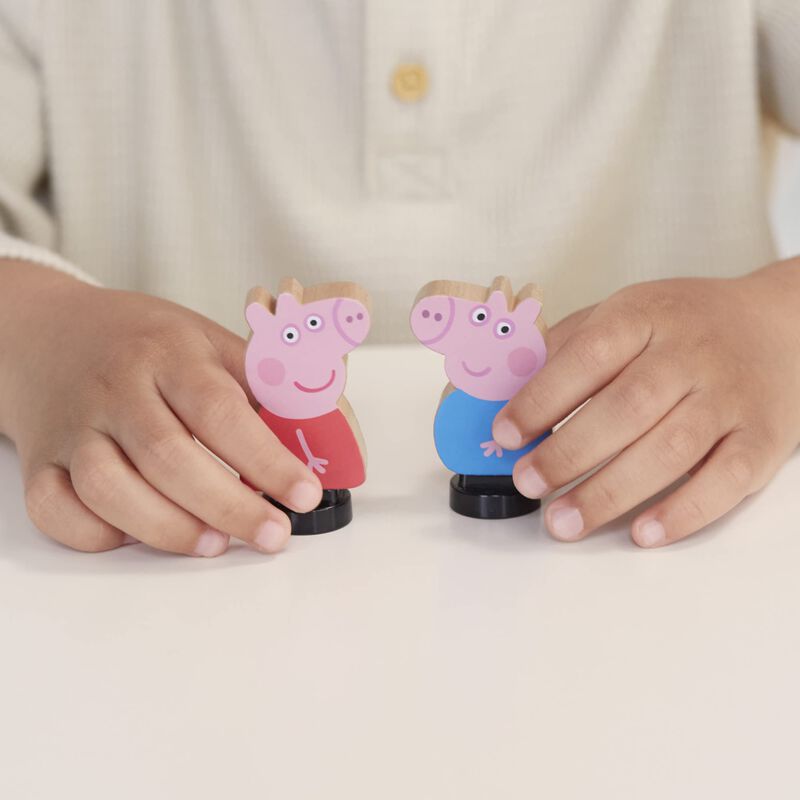 Figuras Familiares De Madera De Peppa Pig, Jugu... image number null
