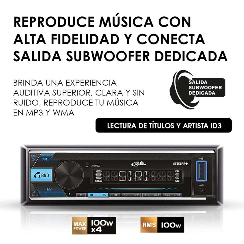 Autoestereo Con Usb Steelpro Axel-009 image number null