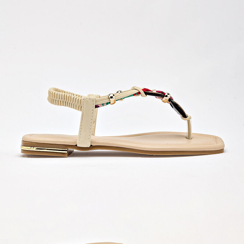 Mora Tierra sandalia piso para mujer beige cod ... image number null