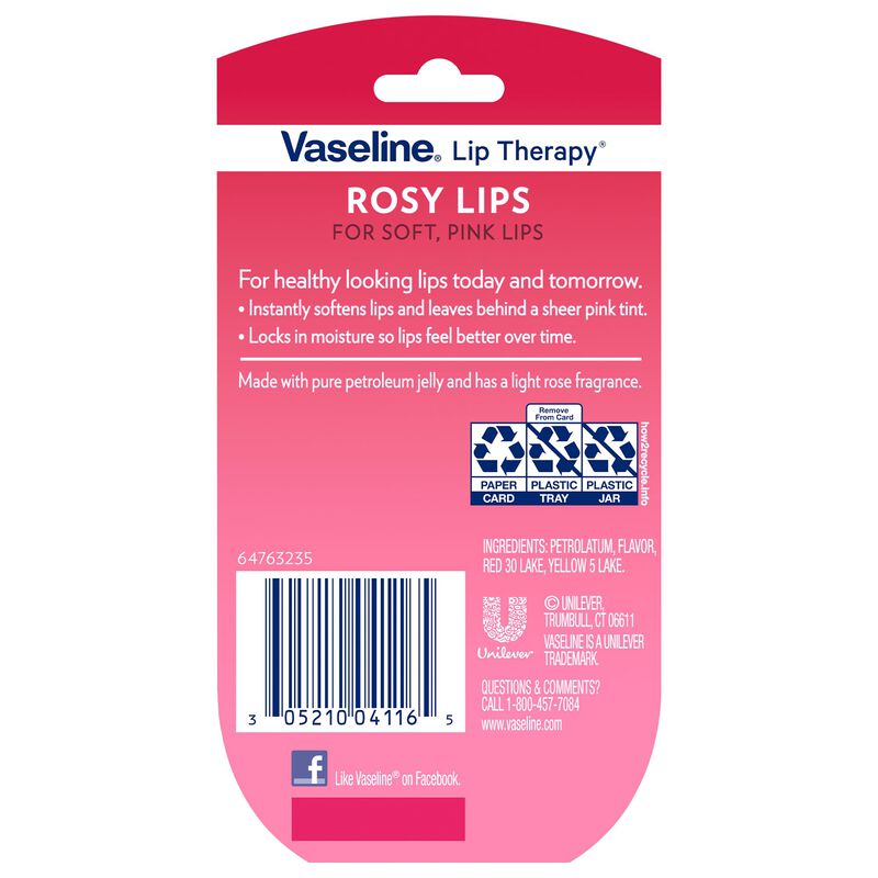 B&aacute;lsamo Labial Vaseline Lip Therapy Rosy Lips M... image number null