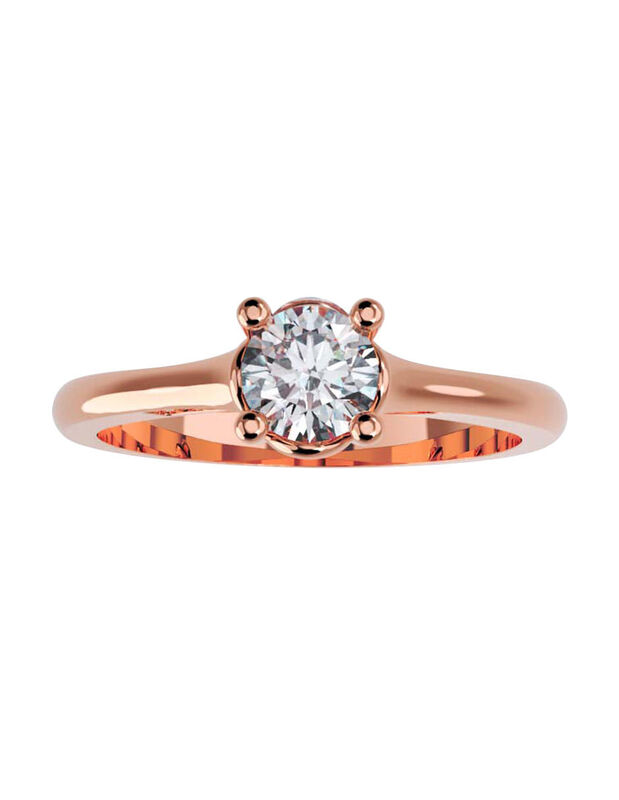 Anillo de Compromiso de 14K con Diamante de Lab... image number null