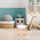 Banquito de Madera para Ni&ntilde;os- Redondo - Blanco