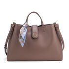 Bolsa Satchel Grande Con Mascada Color Rosa