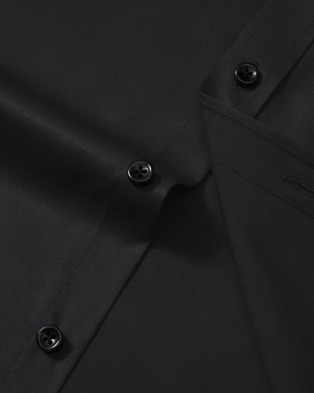 Camisa De Vestir Rouwell Manga Larga Negra 2xl ... image number null