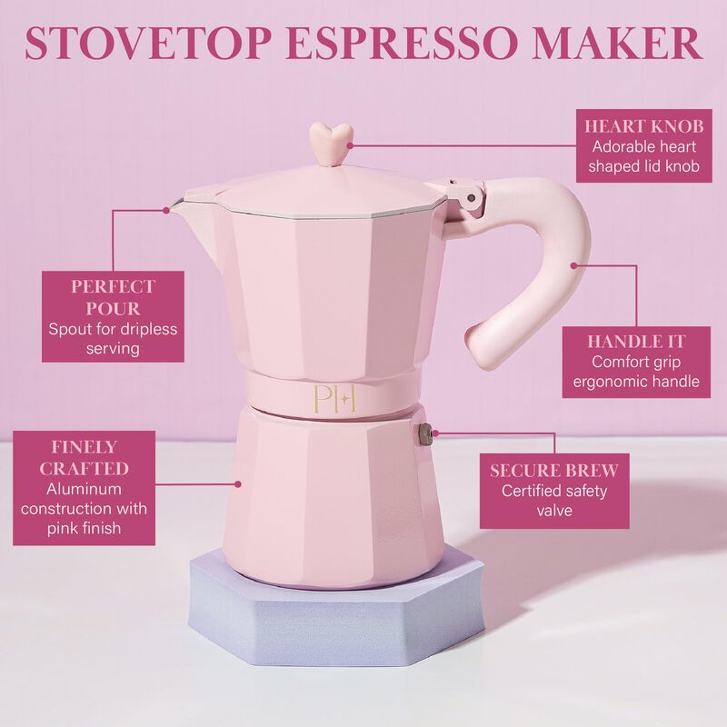 Cafetera Y Cafetera Paris Hilton Pink Stovetop,... image number null