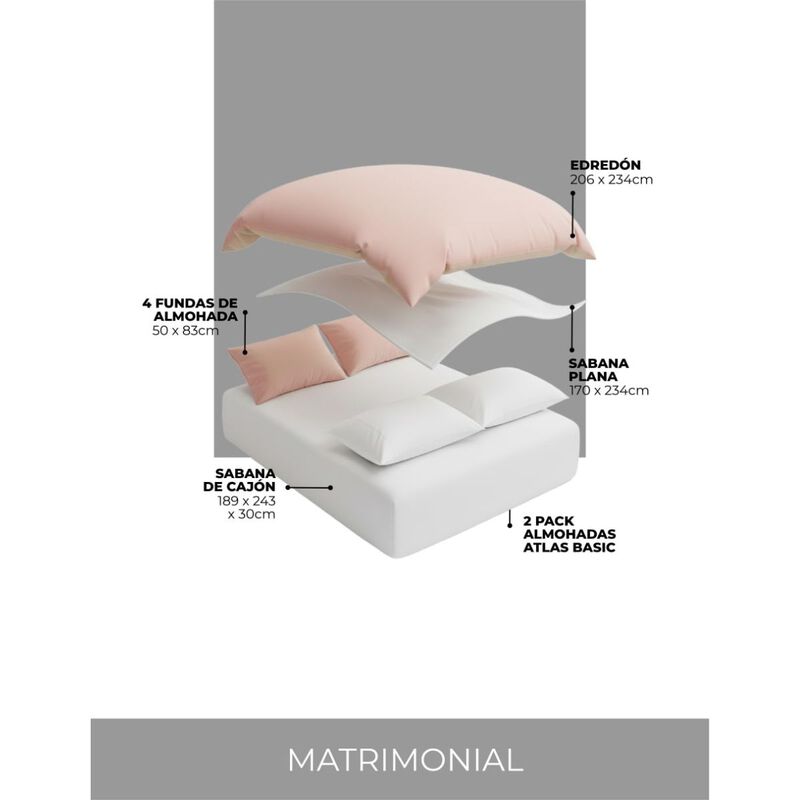 Set Colchoneta 5 Zonas Matrimonial+ Kit Bed In ... image number null