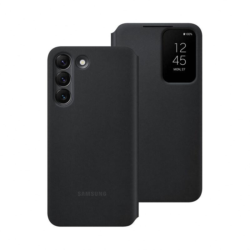 Funda Smart Clear View Para Samsung S22, Negra image number null