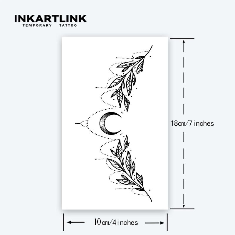Tatuaje Temporal Inkartlink Cadena Lunar 2 Hoja... image number null
