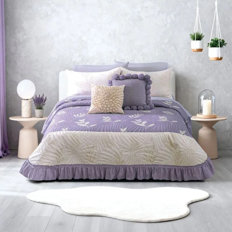 Colcha Neo Belma Lavanda King Size Con Fundas C... image number null