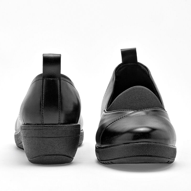 Lady One Zapato de horma c&oacute;moda para mujer negr... image number null