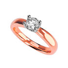 Anillo de Compromiso en Oro Rosa 14K con Circonia -  Talla:9/ M406-14R-CZ-9