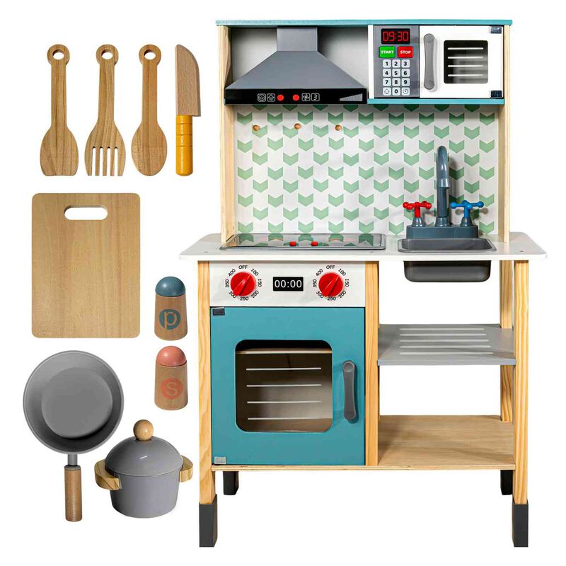 Cocinita Juguete Niña Madera Accesorios Luz Son... image number null