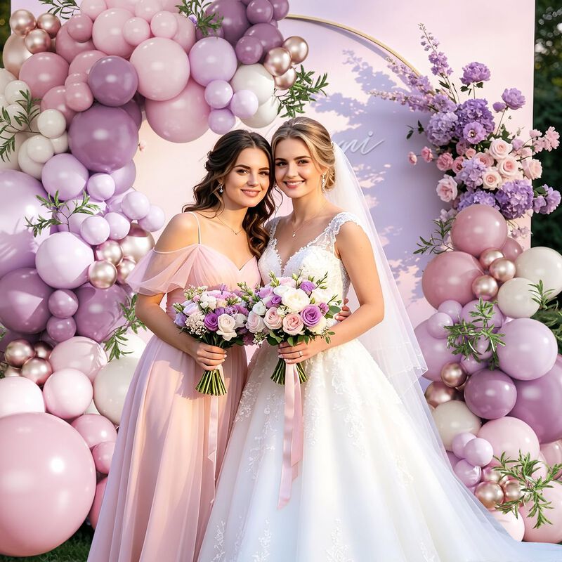 Kit De Arco De Globos Joyfloat 128 Piezas Rosa ... image number null