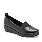 Lady One Zapato de horma c&oacute;moda para mujer negro
