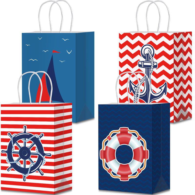 Bolsas De Regalo Loccmat 24 Uds Tema N&aacute;utico Co... image number null