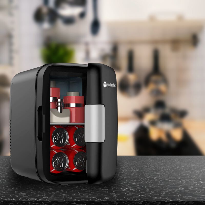 Mini Refrigerador Frigobar Negro Multifuncional... image number null