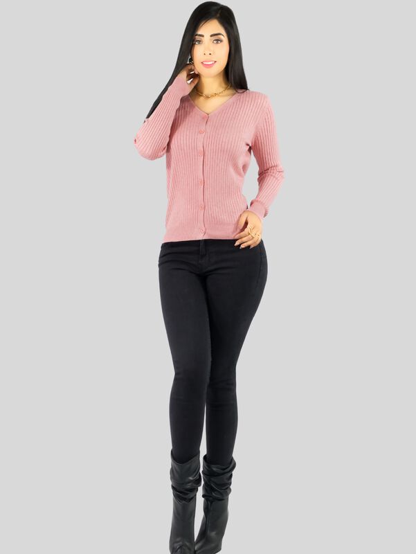 Suéter Para Mujer De Manga Larga Con Botones A ... image number null