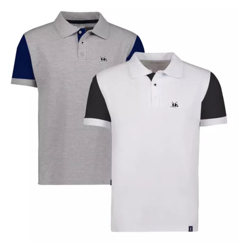 Polo De Hombre Manga Corta Algodon Contraste Mo... image number null