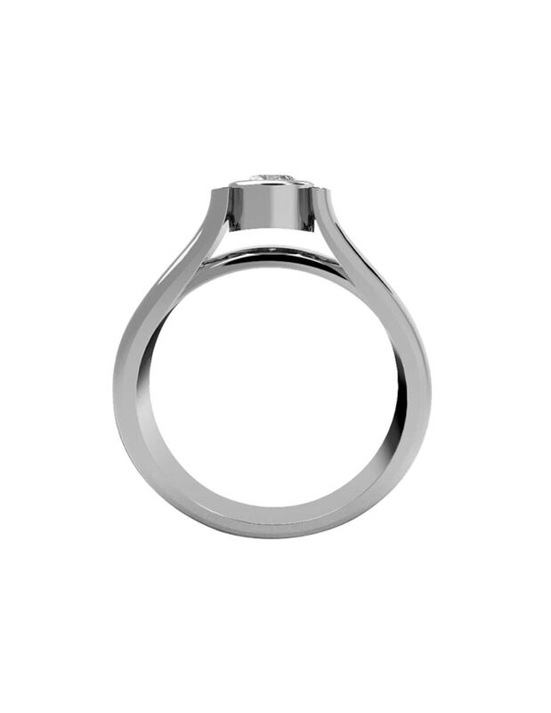 Anillo de Compromiso de 14K con Diamante de Lab... image number null