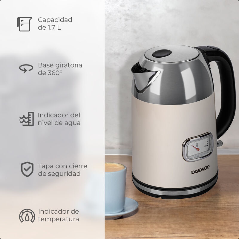 Hervidor Agua Tetera Daewoo DKS-1385 1.7 Litros... image number null