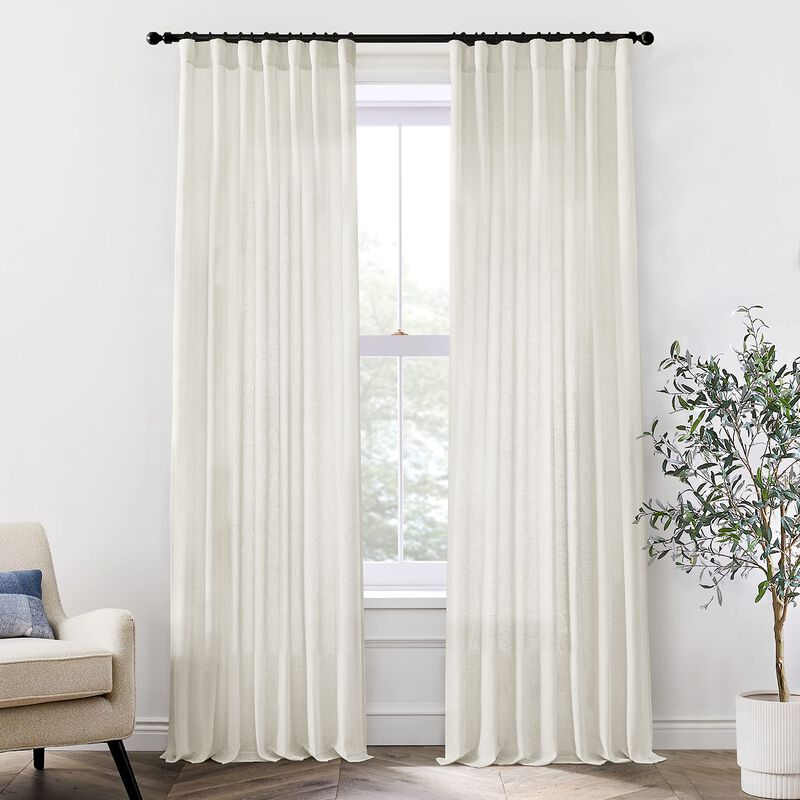 Cortinas Xtmyi De Lino Transparente Para Ventan... image number null