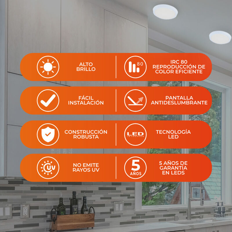 Lampara Led Plafon 10w Techo Ptlled-1010/65 image number null